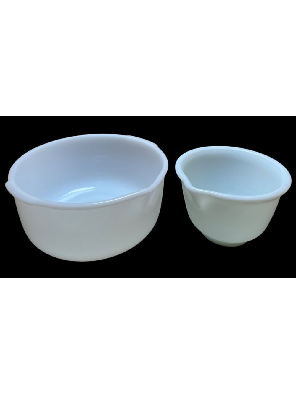 Fire-King White Milk Glass Mixing Bowl Set Made For Sunbeam & Hamilton Beach